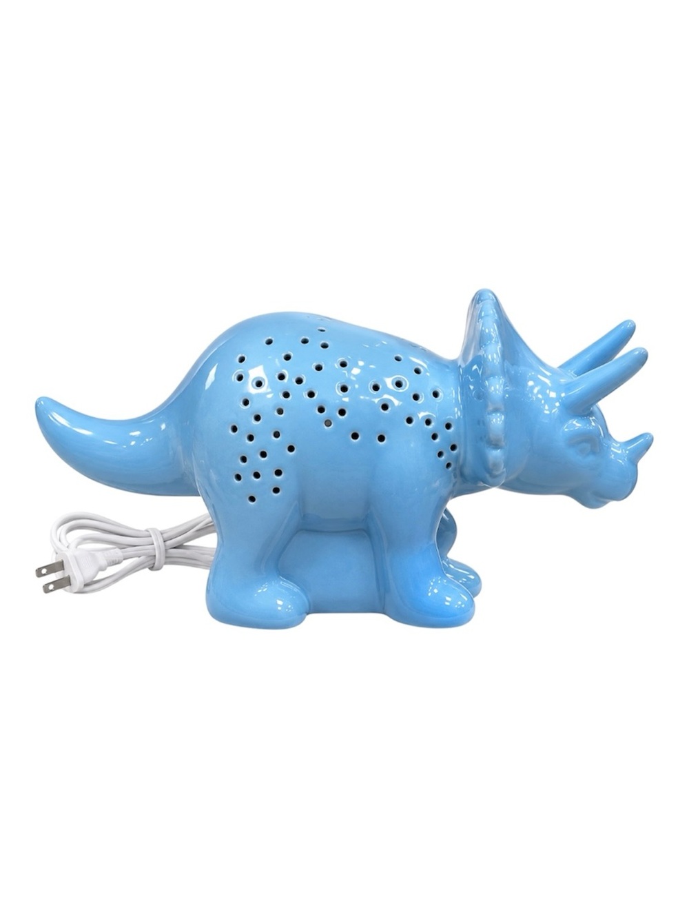 Target Blue Ceramic Triceratops Dinosaur Night Light Lamp – Kids Room Decor